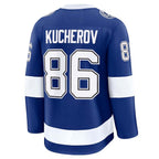 TB.Lightning #86 Nikita Kucherov Fanatics Player Jersey - Blue Stitched American Hockey Jerseys